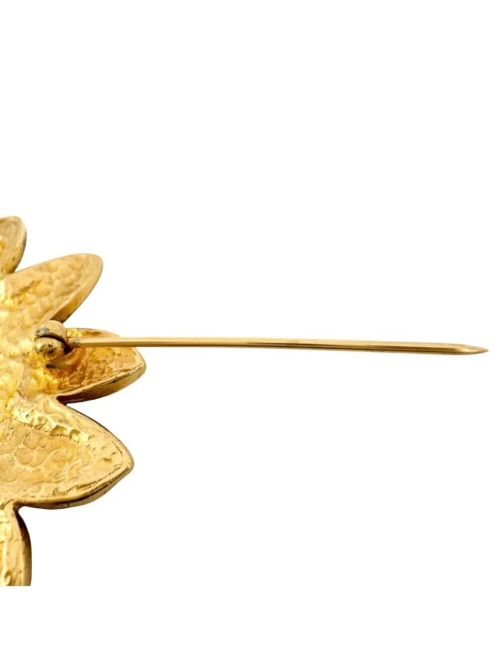Chanel Lion Motif Gold Plated Brooch